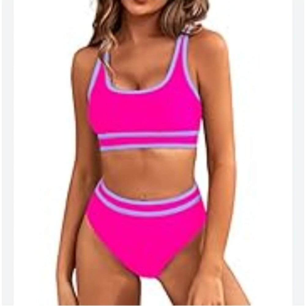 BMJL Womens High Waisted Bikini Set Two Piece Sexy Size M Beach Pool Vacation